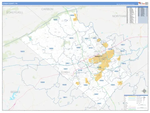 Lehigh County, PA map