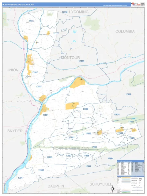 Northumberland County, PA map