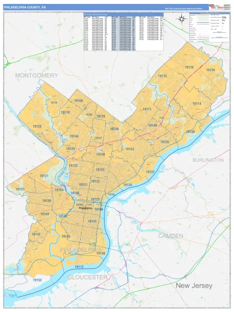 Philadelphia County, PA map