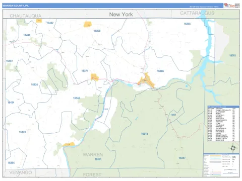 Warren County, PA map