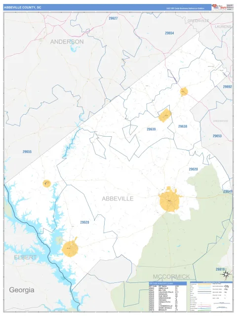 Abbeville County, SC map