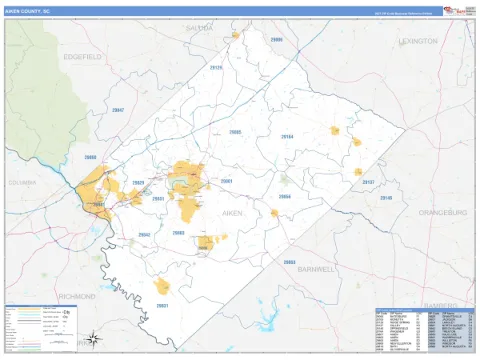 Aiken County, SC map