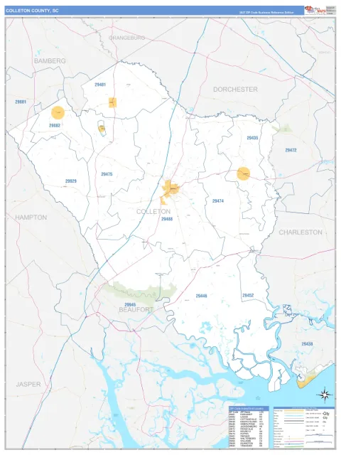 Colleton County, SC map