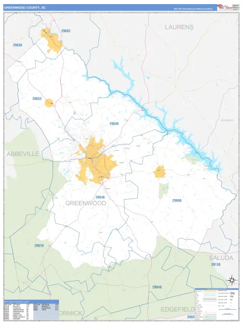 Greenwood County, SC map