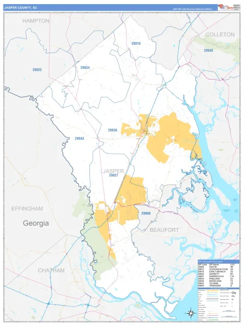 Jasper County, SC map