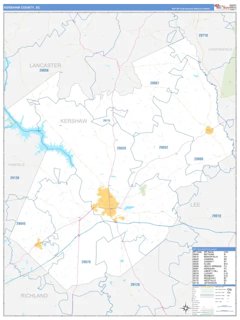 Kershaw County, SC map