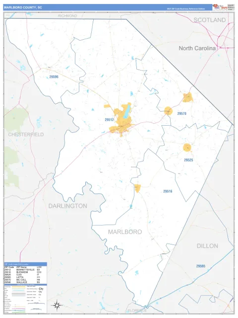 Marlboro County, SC map