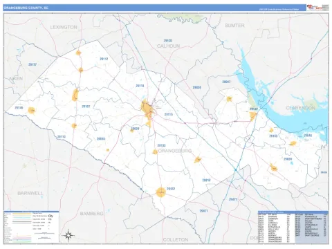 Orangeburg County, SC map