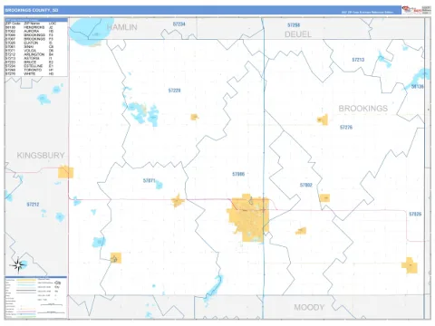 Brookings County, SD map