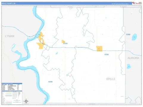 Brule County, SD map
