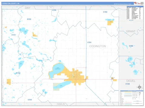 Codington County, SD map