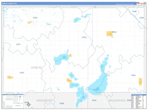 Hamlin County, SD map