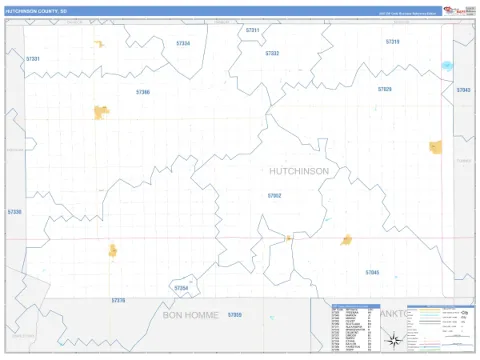 Hutchinson County, SD map