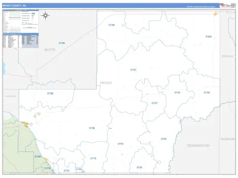 Meade County, SD map