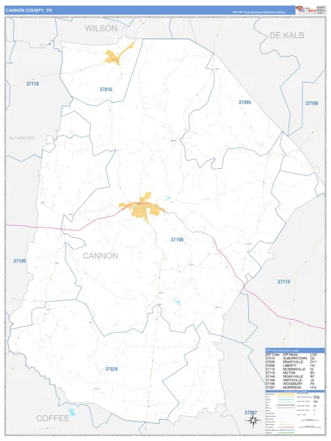Cannon County, TN map