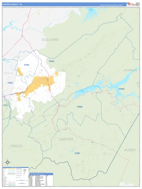 Carter County, TN map