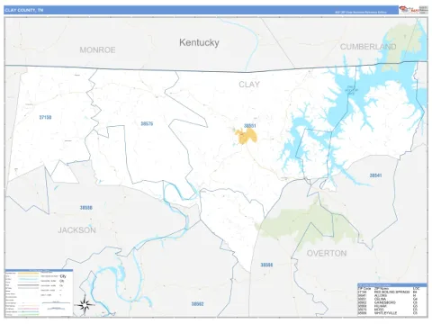 Clay County, TN map
