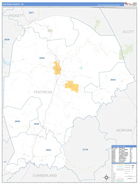 Fentress County, TN map