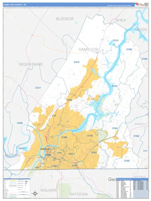 Hamilton County, TN map