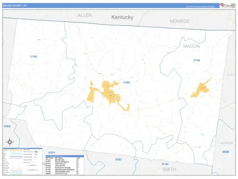 Macon County, TN map