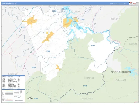 Monroe County, TN map