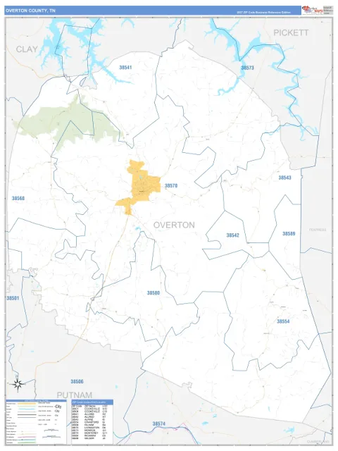 Overton County, TN map
