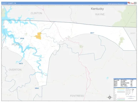 Pickett County, TN map