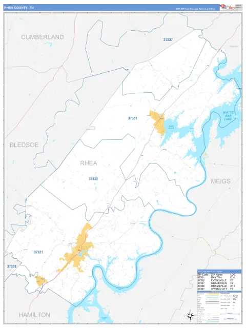 Rhea County, TN map