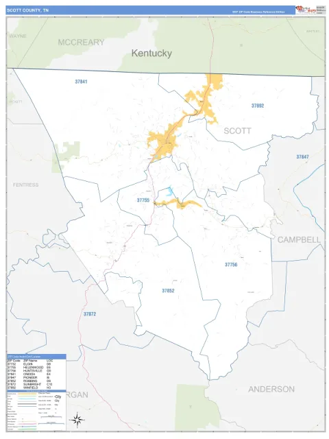 Scott County, TN map