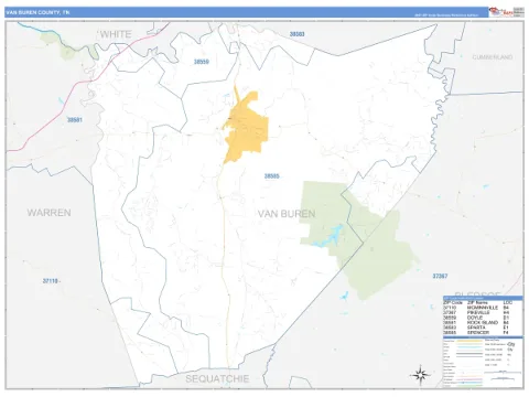 Van Buren County, TN map