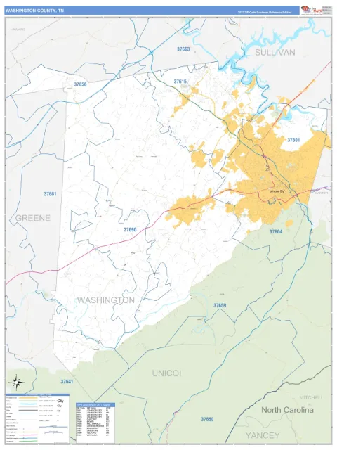 Washington County, TN map
