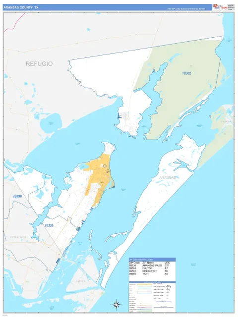 Aransas County, TX map