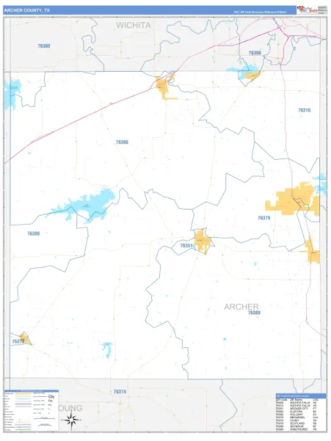 Archer County, TX map