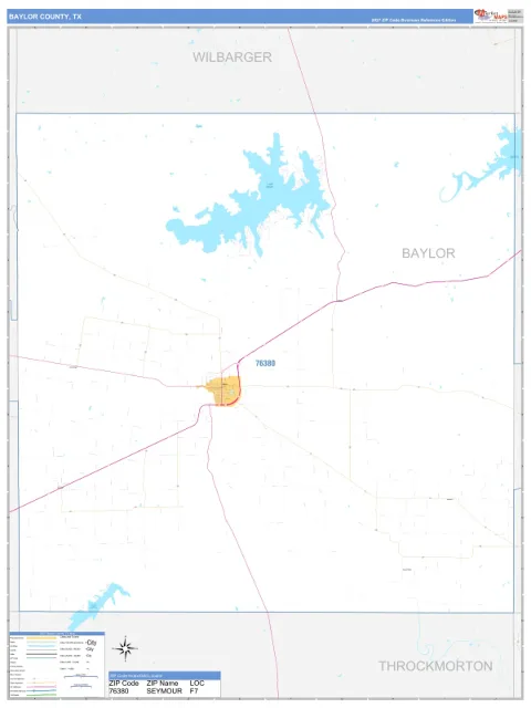 Baylor County, TX map