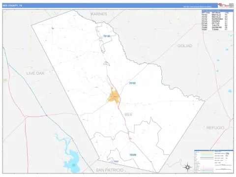 Bee County, TX map