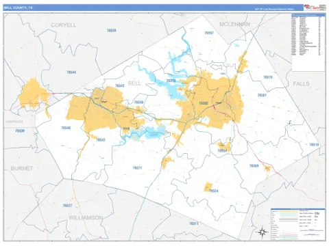 Bell County, TX map