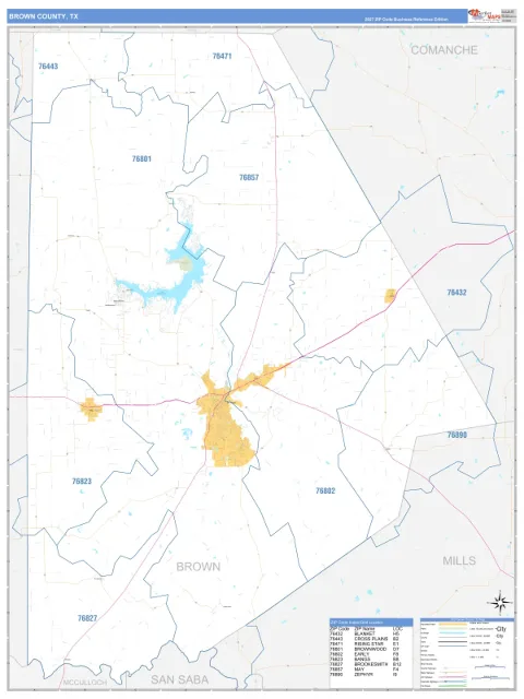 Brown County, TX map