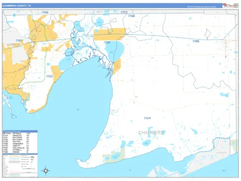 Chambers County, TX map