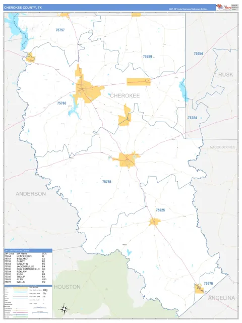 Cherokee County, TX map