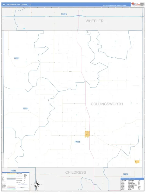 Collingsworth County, TX map