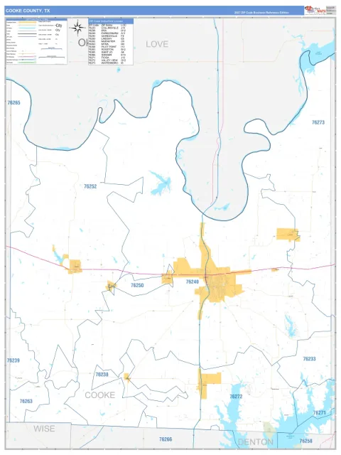 Cooke County, TX map