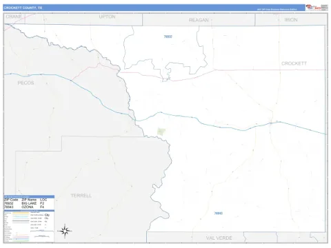 Crockett County, TX map