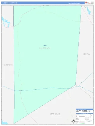 Culberson County, TX ColorCast style ZIP Code wall map