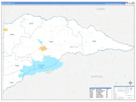 Delta County, TX map