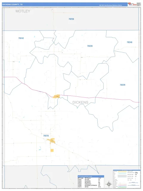 Dickens County, TX map