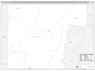 Edwards County, TX Classic style ZIP Code wall map