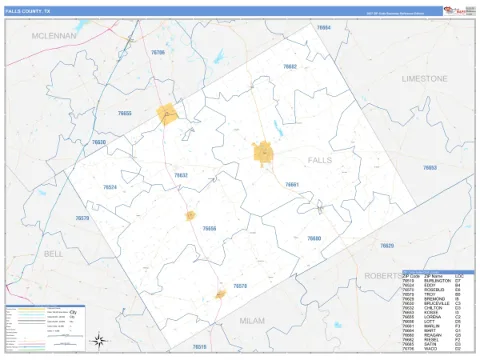Falls County, TX map