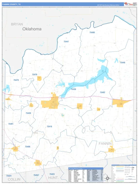Fannin County, TX map