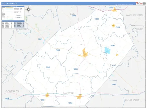 Fayette County, TX map