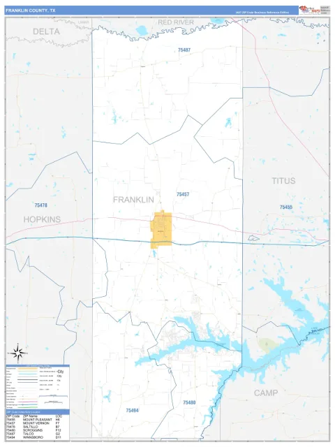 Franklin County, TX map